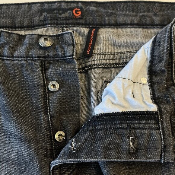 Guess Jeans Rolland Low Bootcut 38 Black Distressed Button Fly 90s Y2K Hip Hop - Picture 6 of 16